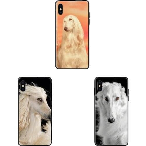 Sell Cute White Borzoi Dog Puppies Black Soft TPU Case Capa Cover For Huawei Honor Play V10 View Mate 10 20 20X 30 Lite Pro Y3