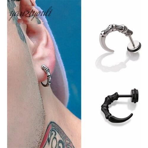 Gothic Punk Titanium Steel Antique Eagle Claw Stud Earrings Fashion Jewelry Individual Earrings For Men Boyfriends Gift