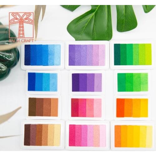 Gradient Colors Inkpad clear stamps DIY Craft Ink Pad Rubber Stamps Fabric Wood Paper Scrapbooking & stamping Finger Paint decor