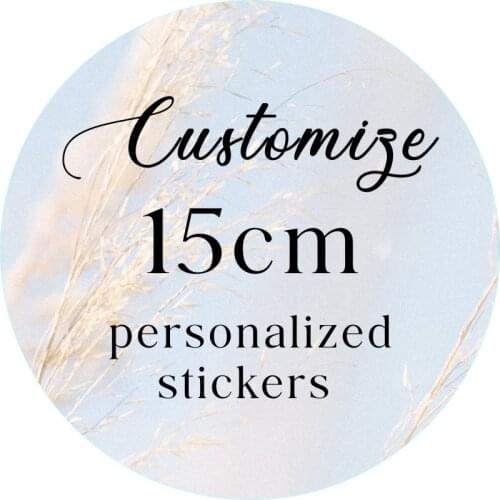 Customized 15cm Personality Label, Self-Adhesive Sticker, Commercial Sealing Sticker, Your Photo, Thank You Waterproof Label
