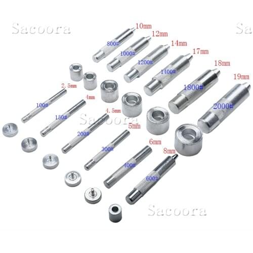 1 Set Handmade Metal Eyelets Mold Tool 3.5-20mm Eyelets Tool Grommet installation Carbon Steel DIY Accessories High Quality