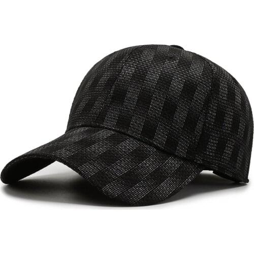 Hat for Men 2021 Brand Spring New Lattice Elastic Unique Baseball Cap Summer Outdoor Men and Women Full-sealed Sunshade Sun Hat