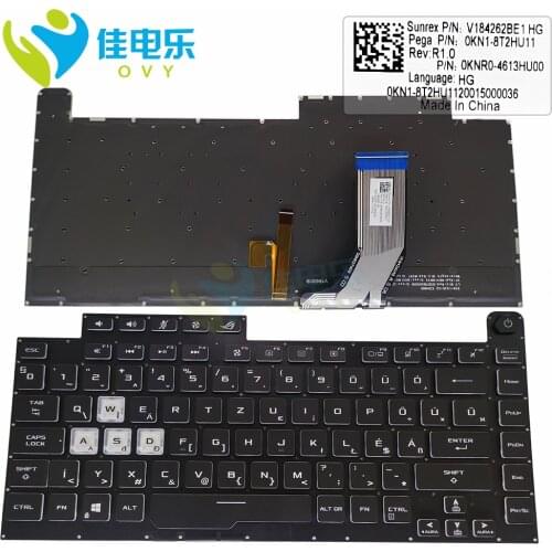 HG HU Hungary backlight keyboard for ASUS ROG G512L black laptop colorful backlit keyboards G512LV G512LW G512 LU LWS V184262AE1