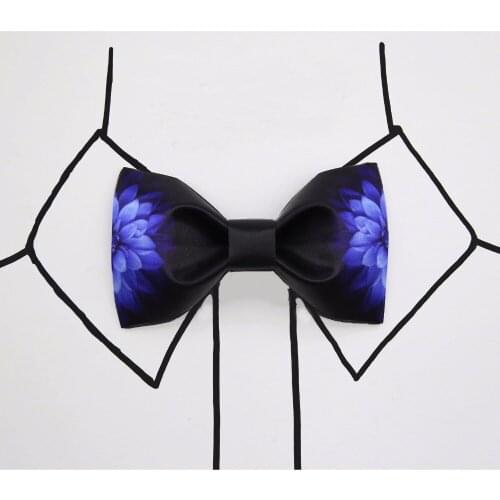 New Free Shipping casual Mens male Printed bow tie men women married groom groomsman England blue flower college Pocket towel