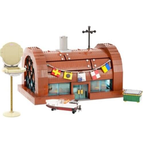 MOC Building Blocks C7463 Underwater Animal Paradise House Sandbox DIY Model Krusty Krab Restaurant Toys Best Gifts