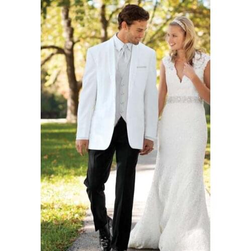 Best Best Selling Popular White Groom Mens Tuxedo Suits,Bespoke White Tuxedo,Tailored 2 Button Peak Lapel Mens Suits