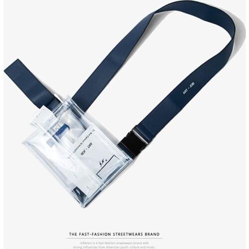 Fashion Fanny Pack Men Clear PVC Transparent Belt Bag Hip Hop Kanye West Streetwear Wasit Bag Transparent Package Chest Bags