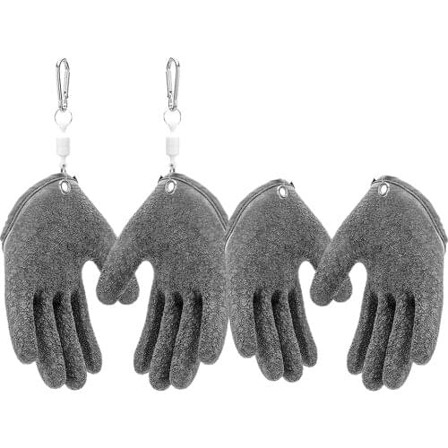 Anti-Skid Fish Catching Thickened Gloves Anti-Puncture Fisherman Fishing Gloves Anti-Puncture Cut-Proof Waterproof Mittens