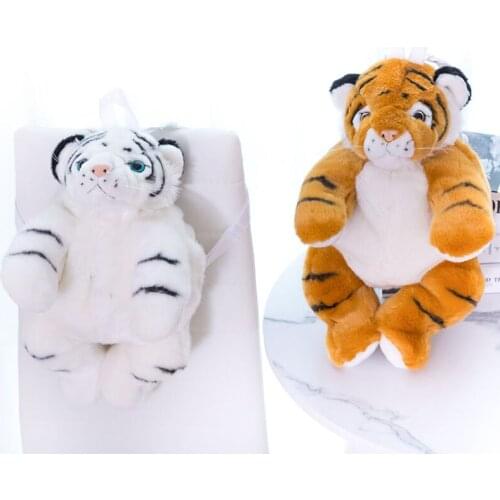 Tiger Plush Backpack Lifelike Stuffed Animal Bag Backpack Animal Children Boy Girl Birthday Christmas Gift