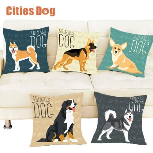 Dog pillows covers pug cushion cover pillow Siberian Husky Bullmastiff decorative pillows almofada Animal sofa almofadas cojines