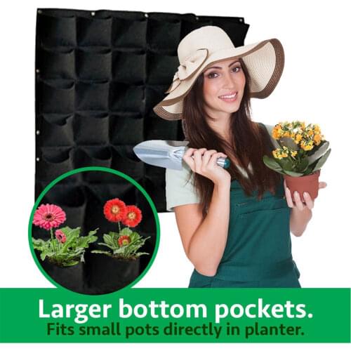 Hanging Type Multi-pocket Planting Bag Non-woven Cloth Vegetable Fruits Plant Growing Pouch