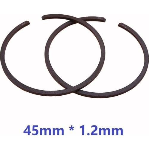2pcs/lot Piston Ring 45mm * 1.2mm Fit Komastu Zenoah G5200 Chinese Chainsaw 5200 52CC YD52 TOPSUN Zomax STIGA ALPINA Anova ama