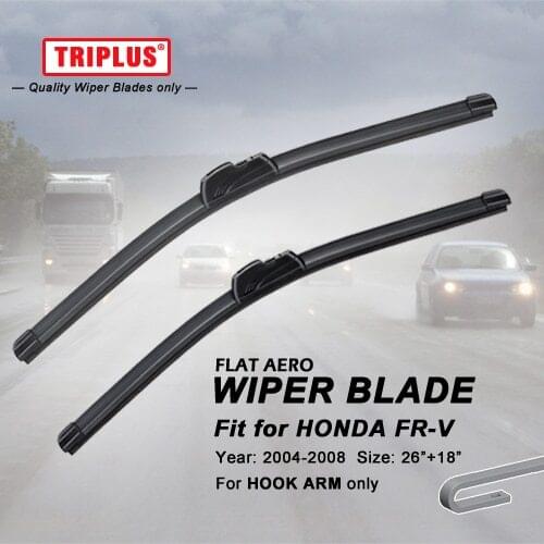 Wiper Blade for Honda FR-V (2004-2008) 1set 26"+18", FRV Flat Aero Beam Windscreen Wiper Blade Frameless Soft Wiper Blades FRV
