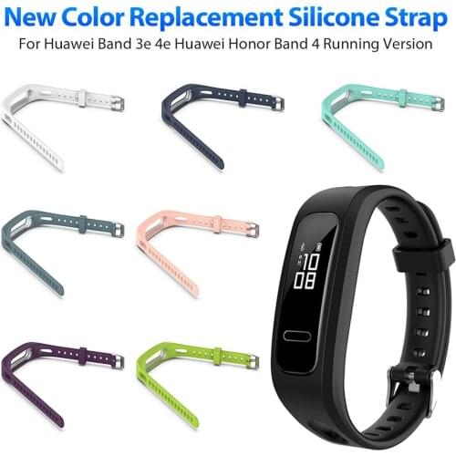 Silicone Sport Watch Band Wrist Band Strap For Huawei Band 3e 4e Huawei Honor Band 4 Running Version Smart Watch Bracelet