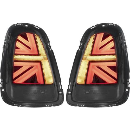 VLAND JCW Union Jack Full LED Tail Lights Smoked Lens Fits For Mini Cooper R56 R57 Pre-LCI 2007 2018 2019 2010