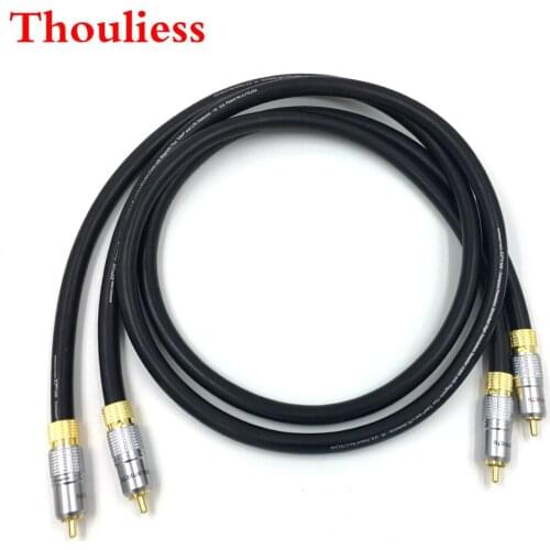 Thouliess Pair HIFI Gold plated 2RCA Cable High-end Audio cable HIFI Double RCA Signal Line Rca cable for MONSTER XP