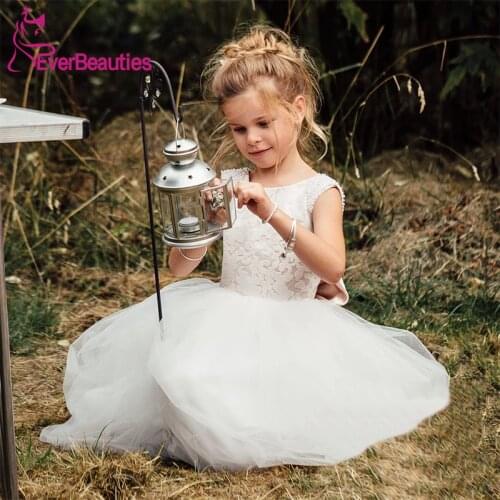 Vestidos De Comunion Flower Girl Dresses 2020 Tulle Appliques Communion Dresses Ball Gown Party Dress