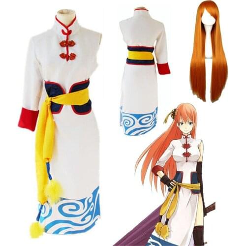 Anime Gintama Future Kagura Cheongsam High Quality Party Dress Cosplay Costume Outfit Set Exquisite Breathable Perfect Cos Suits