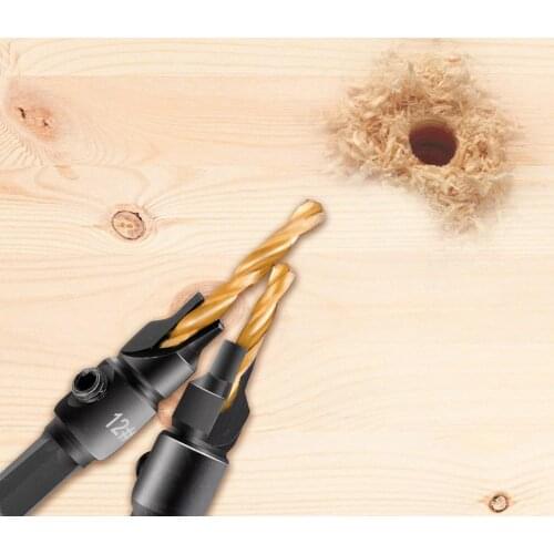 High quality 6pcs/lot HSS High Speed Steel Titanium Coated Drill Bit Set with collets or joints