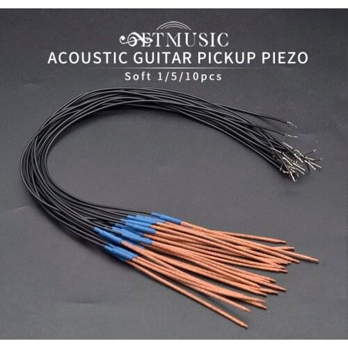 10 pcs Under Saddle Piezo Electric Film Sensor for Folk Acoustic Guitar Pickup Sticks Soft Strip