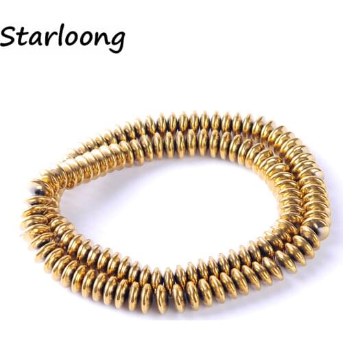 1pack/lot 8*3mm Natural stone multicolor bright flat round shape loose hematite beads for DIY jewelry necklace bracelet making