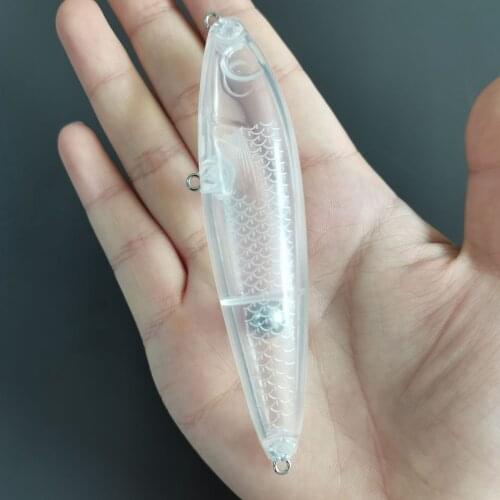 Unpainted Pencil Hard Fishing Lure Blank Nude Fishing Baits 11cm 14.2g Diy Fishing 10pcs