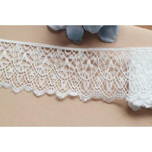 14Yds Vintage White Hollow out Lace Edge Trim Embroidery Applique for Sewing Craft DIY High Quality New