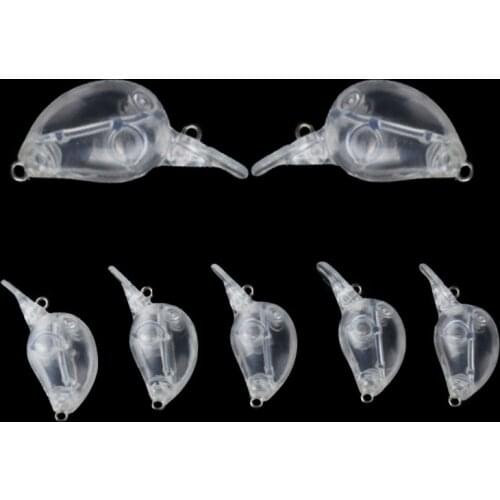 3.2CM/1.4G 50pcs Blank Unpainted Bait DIY Minnow Crankbait wobbler Unpainted Lure Freshwater Fishing Blank Hard Lures Isca Pesca