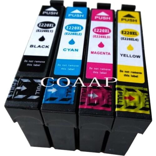 4 Pack 220 T220XL High Yield Ink For Epson Expression WorkForce 2630 2650 2660