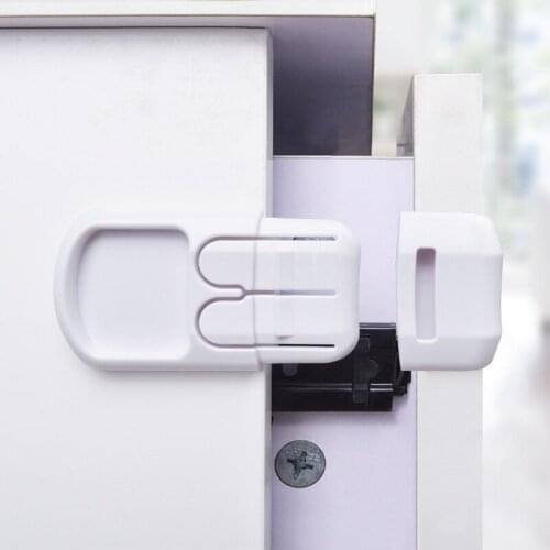 5Pcs Child Safety Drawer Lock Right Angle Lock Baby Drawer Lock Cabinet Door Lock for Baby Safety Open Drawer Cabinets