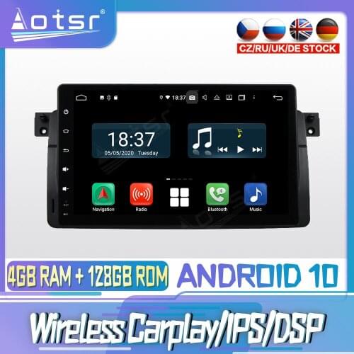 Android 10 PX6 128G For BMW E46 M3 1998 - 2005 Carplay DVD GPS Navigation Auto Radio Stereo Multimedia Player HeadUnit 2din