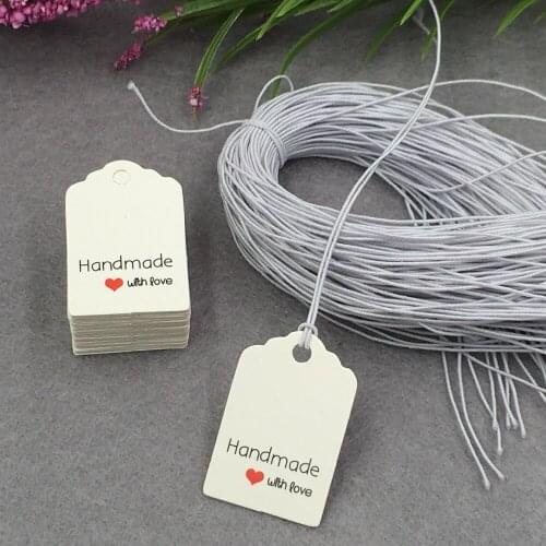 200Pcs/lot white Paper Tags Wedding Label Luggage Note Price Hang Tag Gift 3 x 2cm