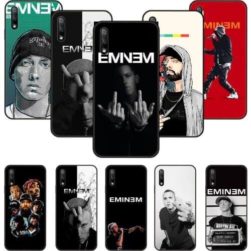Phone Case For Huawei Honor 9X 10 9 20 8X 8A 8S 7X 7A i A Pro Play Lite Black Cover Etui Fashion Back Tpu Prime Eminem Rapper