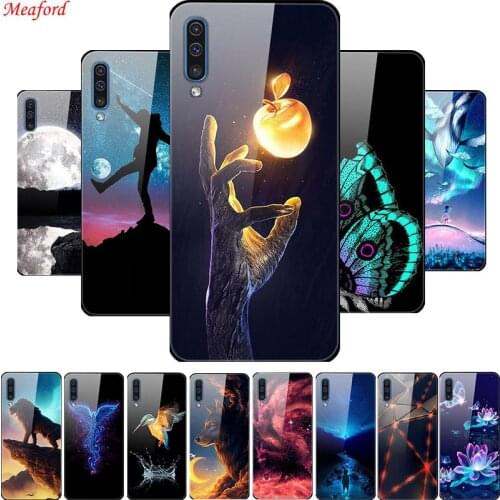 Cool Case For Samsung A30s 2019 Case A 30 s Glass Back Cover Case For Samsung Galaxy A70 A50 A30s A51 Case Bumper A 50 A 70 A51