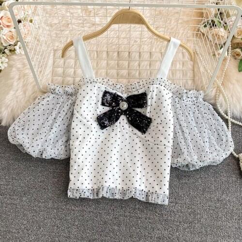 Блузки в горошек CWBshowGG China At AliExpress