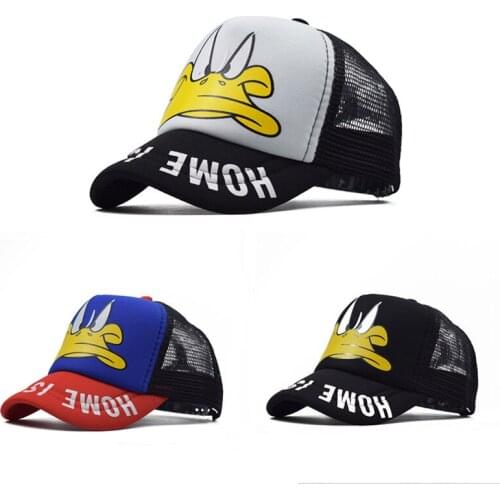 Disney Donald Duck Childrens Baseball Cap Cartoon Snapback Adjustable Kids Cap Hip Hop Hat Summer Sun Mesh Cap Shipping Free