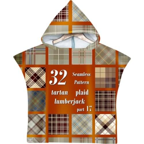 Colorful Stripes Seamless Pattern Printed Beach Towel Kids Hooded Bath Towel For Children Soft Hooded Bath Towels