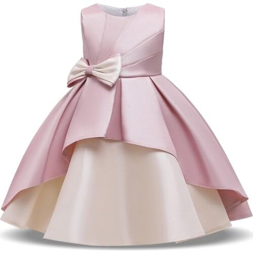 Elegant A-Line Fower Girl Dresses Pink Green Blue Beading Crystal Princess Dress For Weddings First Communion Pageant Gowns