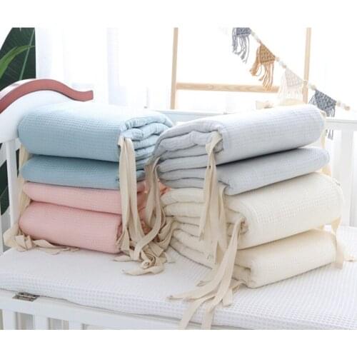 Baby Bed Thicken Bumpers Cotton One-piece Crib Around Cushion Cot Washable Anti-collision Protector Pillows Newborns Room Decor