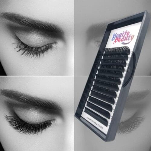 Classic C D Curl Eyelash Extension Salon Use Hand Made 3d Silk Mink Lashes Extension from Yogife Beauty