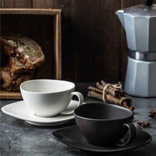 Nordic style coffee cup creative special-shaped coffee cup saucer ceramic coffee cup with saucer set