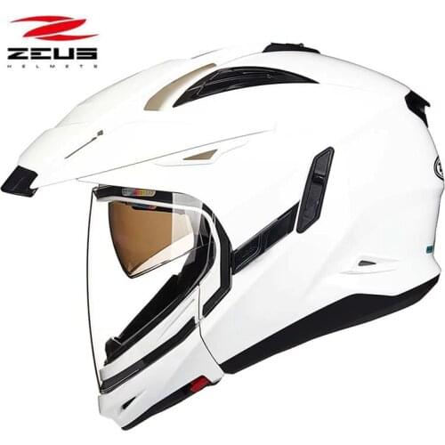 Multi-purpose multifunction ZEUS Modular Motorcycle Helmet Double lens Full Face Motorbike 3/4 open face scooter Helmets