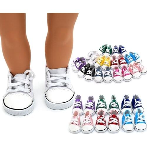 Fashion Sneakers Fits 18 Inch American Girl Dolls 45cm Our Generation Girl Doll Shoes