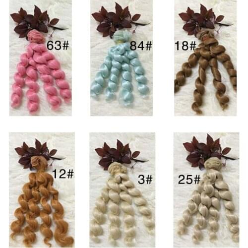 20PCS/LOT New BJD hair Accessories Curls DIY Synthetic Doll Hair Wigs 15CM
