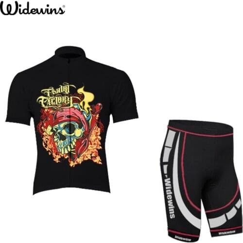 NEW Skeleton Bone summer mens Team cycling jerseys short sleeved top Cycling clothing de road bike clothes Bicycle wear 5023