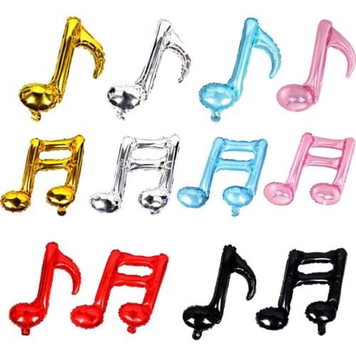 New arrival 18inch 10pcs/lot birthday party supplies foil balloons Music note ballons wedding decorations musical air globos
