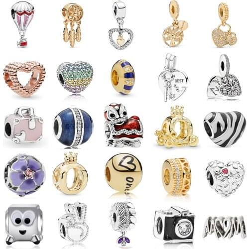 New charm original Chinese Lion Dance zebra pattern love beads suitable for Pandora Bracelet Necklace Girl Jewelry