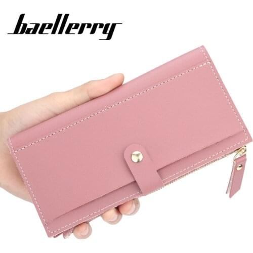 2021 new style Balerry popular ladies wallet simple and fashionable multi-card card bag long wallet