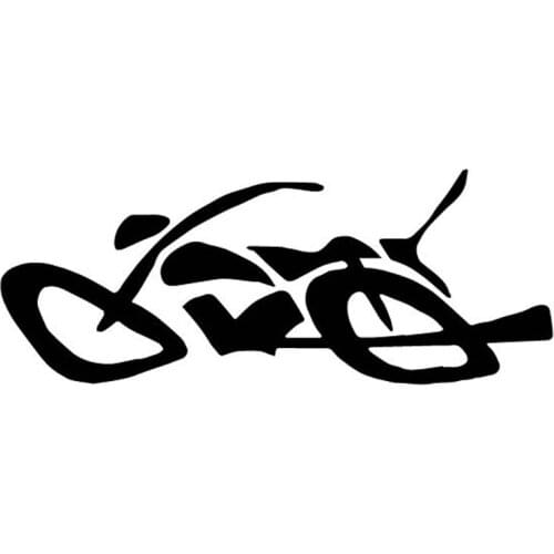 Ordinary Motorcycle with Pattern Decals, Car Window Decoration, Personalized Pvc Waterproof Decals, Black/white, 17cm*7cm