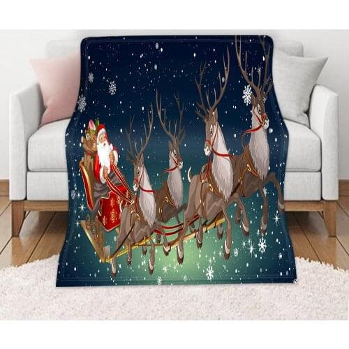 Blanket Sofa On The Bed Winter Keep Warm Nap Work Living Room Watching Movies 3D Printed Christmas Decorative Blankets Pattern